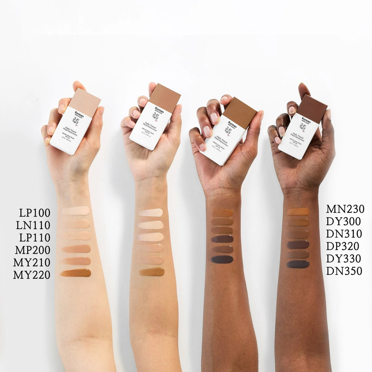 Korean Skincare Tinted Fluid Sunscreen